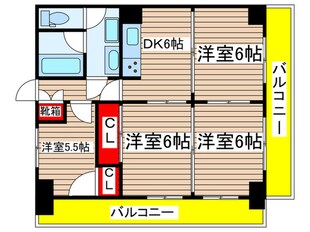 ニューコーポ金山（1107）の物件間取画像